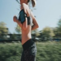 Runner performing high intensity interval training