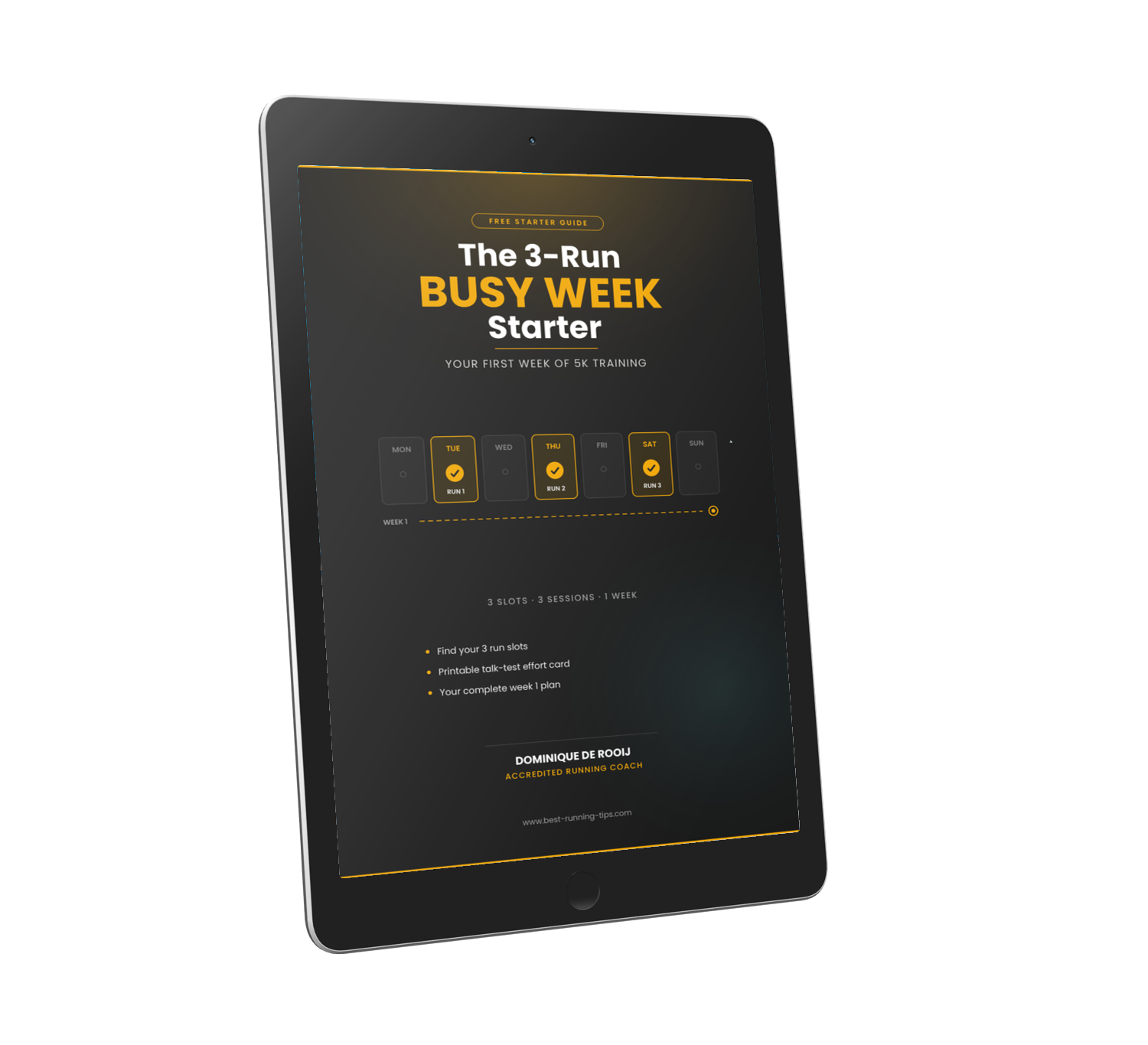 The 3-Run Busy Week Starter, free guide cover