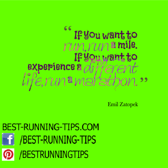 famous quote from Emil Zatopek
