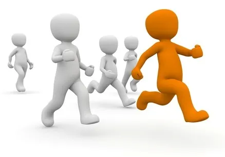 cartoon figures running