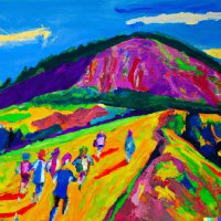 pushing past the summit when hill running