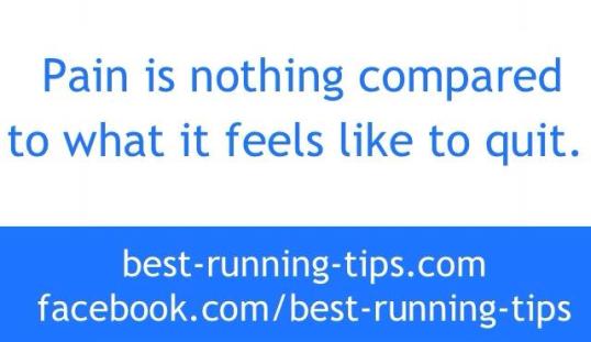 Motivational running quote about perseverance and training