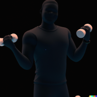 Runner demonstrating proper squat form