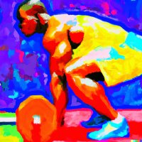 Runner performing compound exercises in gym